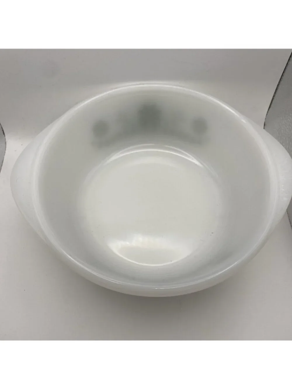 Glasbake Green Daisy 1.5 Quart Casserole Dish & Lid 9